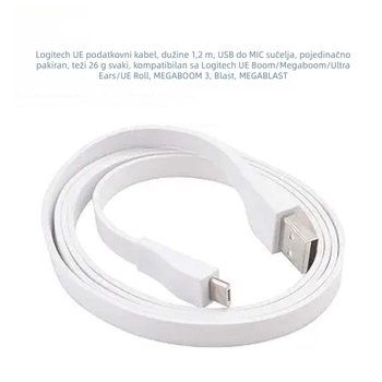 Kabel za punjenje i prijenos podataka za Ultimate Ears UE, Wonderboom i Boom 3 – bakrena žica bez oksidacije, visoka čistoća bakra, ROHS