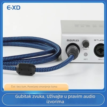 EXD audio kabel visoke vjernosti, zaštitni prsten, dvostruki dizajn, push-power