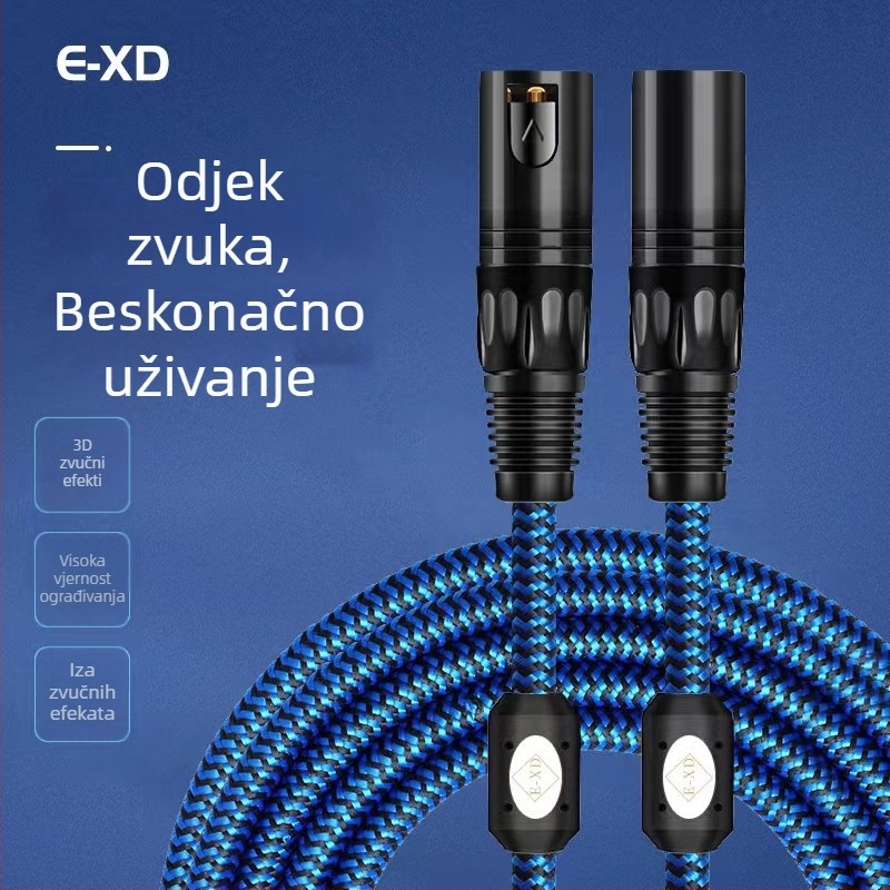 EXD audio kabel visoke vjernosti, zaštitni prsten, dvostruki dizajn, push-power