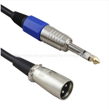 Audio kabel XLR na 6,35 mm TRS, balansiran, niklirano bakreno jezgro, bakreni vodič s cinkovim premazom, kompatibilan s digitalnim uređajima, 50 g