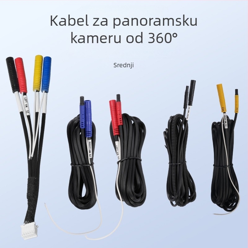 Kabel za povezivanje 360° automobilne panoramske kamere za dash cam, PVC ovojak, RoHS, Audio/Video