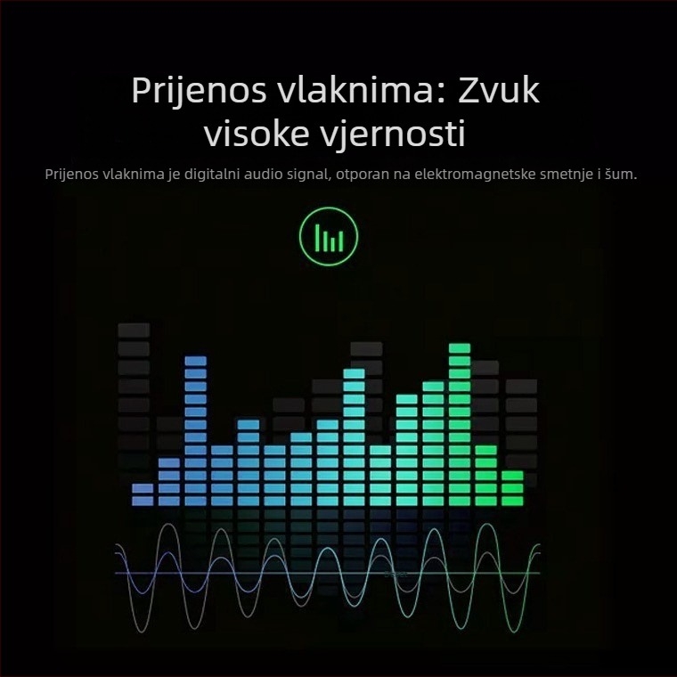 Audio kabel s optičkim vlaknom, zlatni premaz, vodič od optičkog vlakna, model CO-TOS999, IS9001 certifikat