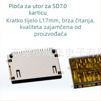 Micro SD7.0 držač kartice — ploča za digitalne kamere i prijenosna računala — Model SIM 8p, izolacijski materijal: LCP