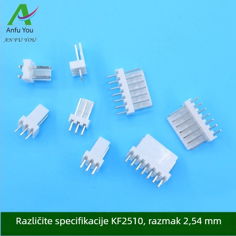 KF2510 Pravokutna utičnica za pinove, 2P–12P, Razmak 2,54 mm, bakreni kontakti, za 3C digitalne primjene