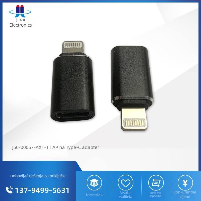 Jihai AP na TYPE CF adapter – Type-Female na Apple Male, aluminijsko kućište, punjenje i prijenos podataka, za 3C digitalne uređaje