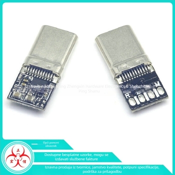 Hongzhengxin USB Type-C muška središnja ploča za 3C Digital, jednoporčna, podržava brzo punjenje 20V do 100W uz prijenos podataka
