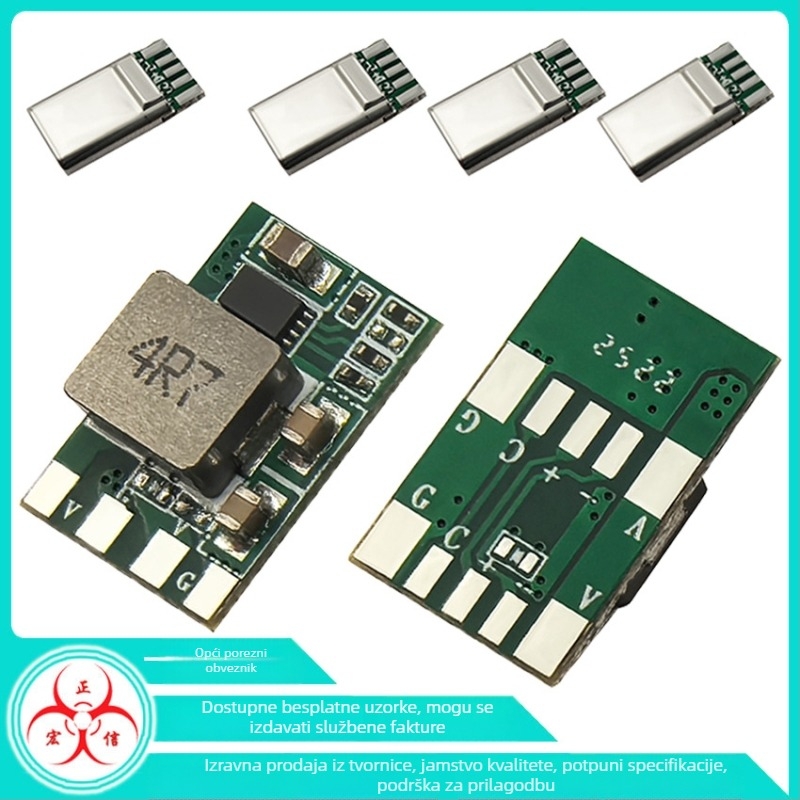 Hongzhengxin USB Type-C muška središnja ploča za 3C Digital, jednoporčna, podržava brzo punjenje 20V do 100W uz prijenos podataka