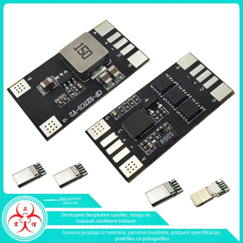 Hongzhengxin USB Type-C muška središnja ploča za 3C Digital, jednoporčna, podržava brzo punjenje 20V do 100W uz prijenos podataka