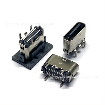 Type-C 24‑pin vertikalna PCB utičnica, ultra kratka, visina 5,7 mm, duljina pinova 1,3 mm, vertikalno USB sučelje