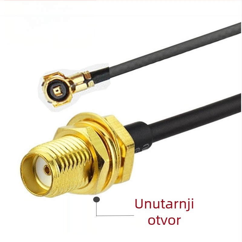 Hai Yuefeng IPEX4 na SMA ženski adapter za produženje RF jumper kabla, PVC izolacija, 3C digitalne aplikacije