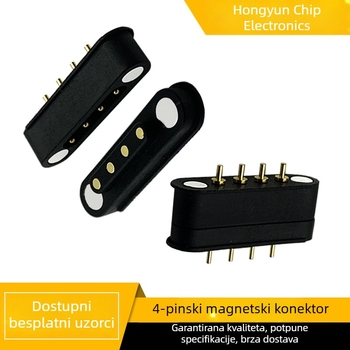Hongyun Core Pogopin magnetski 4-pinski konektor, vodootporan, muški i ženski konektor za napajanje