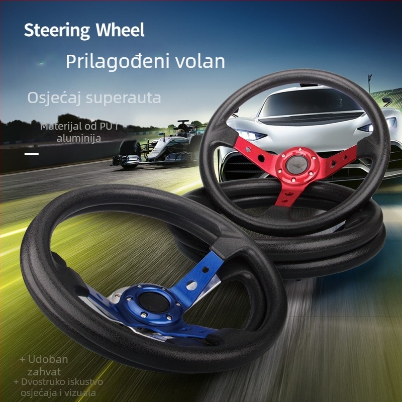 PU volan za utrke, dizajn dubokog diska, opća kompatibilnost