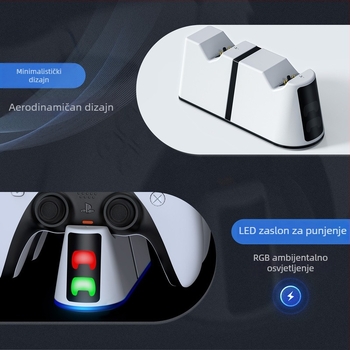 Stanica za brzo punjenje s LED zaslonom za PS5 Pro i PS5 Slim kontrolere