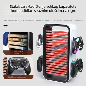 Stalak za pohranu kartica za Switch/PS/Xbox i nosač kontrolera, stalak za disk PS5/NS – model L866/L867