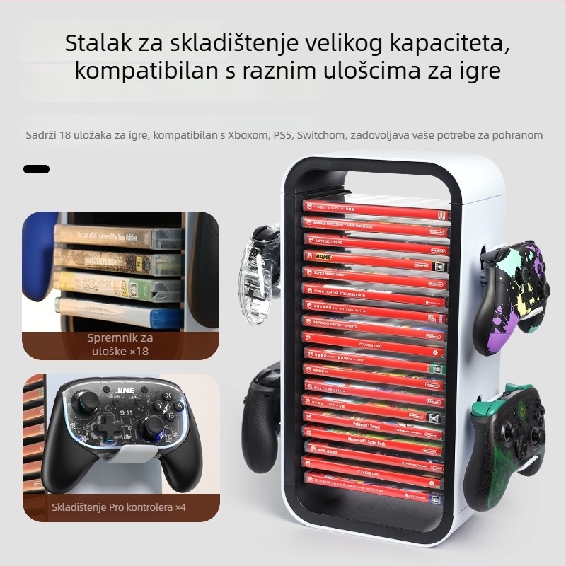Stalak za pohranu kartica za Switch/PS/Xbox i nosač kontrolera, stalak za disk PS5/NS – model L866/L867