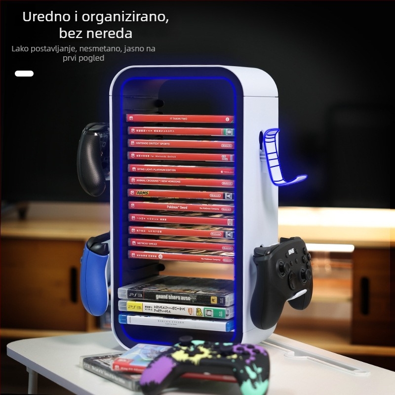 Stalak za pohranu kartica za Switch/PS/Xbox i nosač kontrolera, stalak za disk PS5/NS – model L866/L867