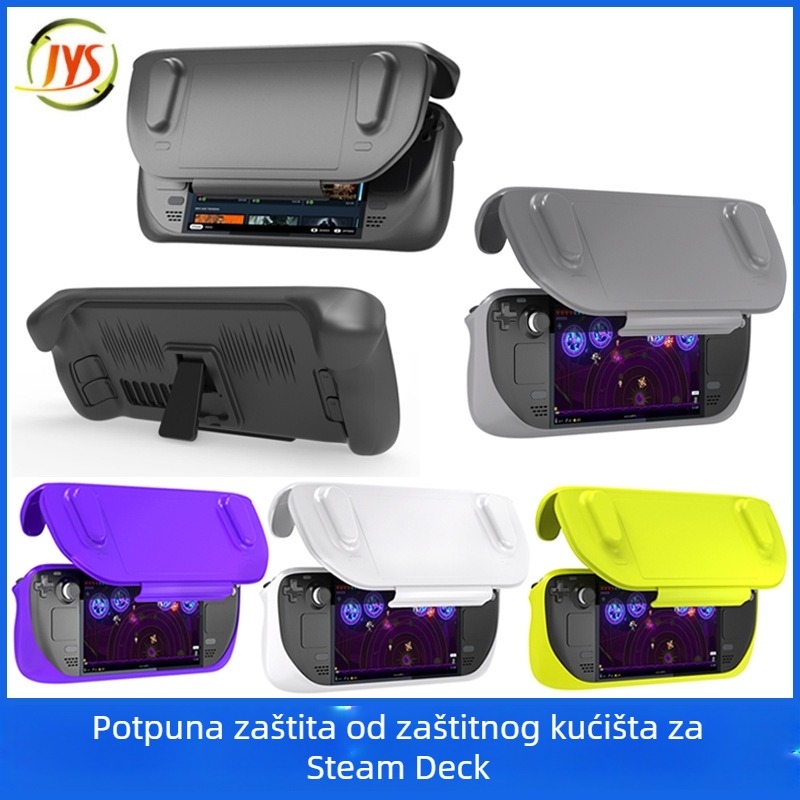 JYS TPU zaštitna kutija za Steam Deck s odvojivim nosačem i poklopcem, model SD012