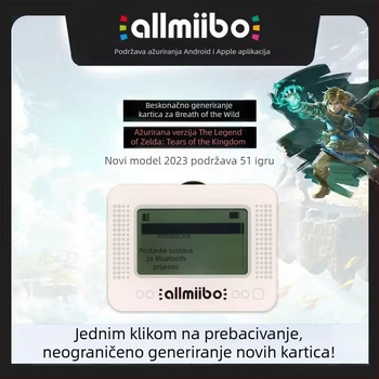 Amiibo NFC akrilni kućište za Allmibo Tears of the Kingdom podatke | Type-C sučelje | Bežična veza | ABS materijal | Kompatibilno s Nintendo Switch