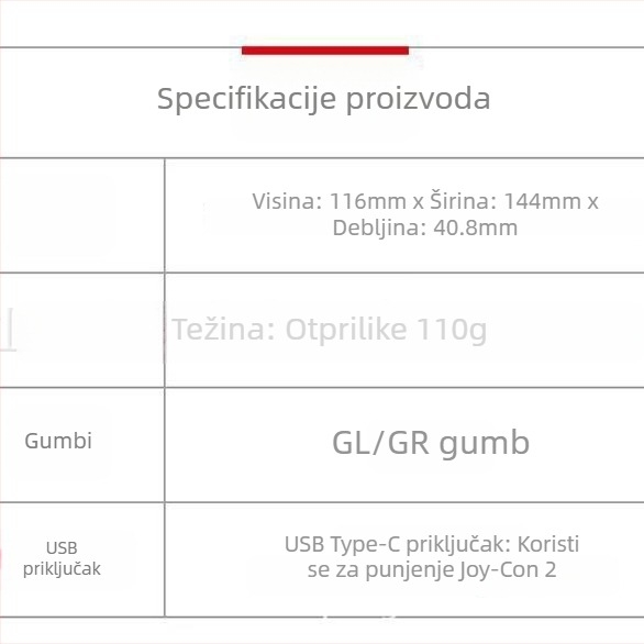 Punjački grip za Switch 2 – lijevi i desni Joy-Con 2 držači sa stražnjim gumbom