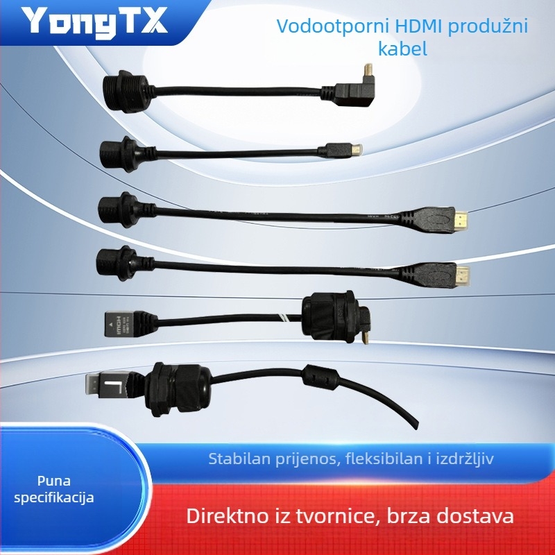 HDMI kabel, muško–ženski, čisti bakar, duljina 1 m, OEM moguć, prilagodba dostupna