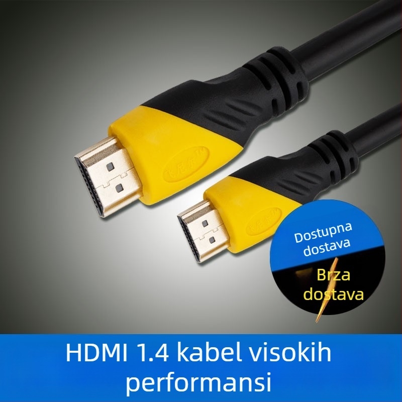 HDMI kabel za PC — zlatno pozlaćeni kontakti, bakreni vodič, duljina 1,5 m, kabel s adapterom