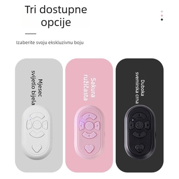 S6 Bluetooth daljinsko upravljanje za mobitel – S6, ponovno punjiva baterija, ABS + mekani silikon, Type-C sučelje, kompatibilno s Androidom i iOS-om