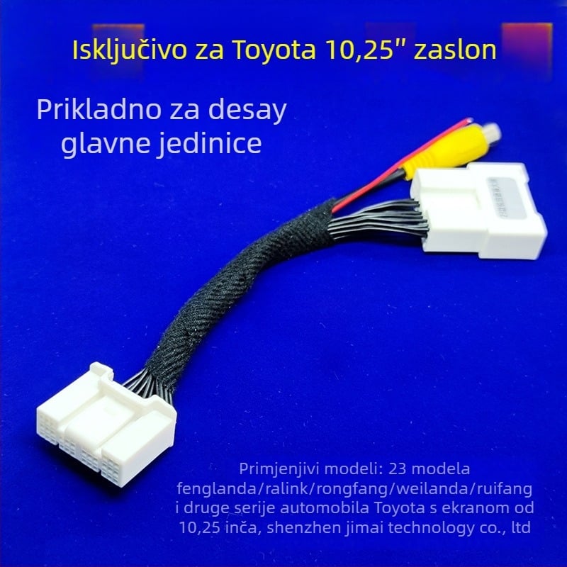 Adapter kabel za stražnju kameru s 10,25-inčnim zaslonom za Toyota vozila