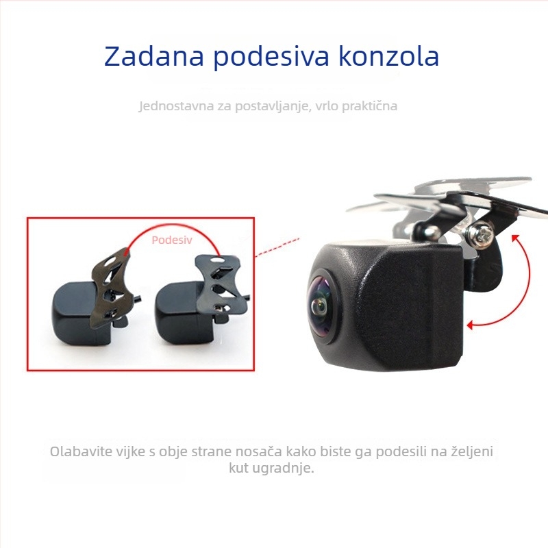 HD CCD kamera za noćno viđenje unatrag, riblje oko za automobil