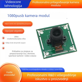 USB kamera modul – senzor 2MP, 1280x720, 30fps, USB 2.0, bez upravljačkog programa