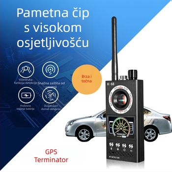 K68 bežični detektor kamera s infracrvenim vibracijskim alarmom, raspon detekcije 1-8000 MHz i napajanje 110-220V