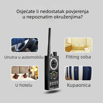 K68 bežični detektor kamera s infracrvenim vibracijskim alarmom, raspon detekcije 1-8000 MHz i napajanje 110-220V