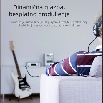 Jinghua 3.5mm audio produžni kabel, ženski–ženski, žični adapter za slušalice, za spoj mobitela, računala i zvučnika