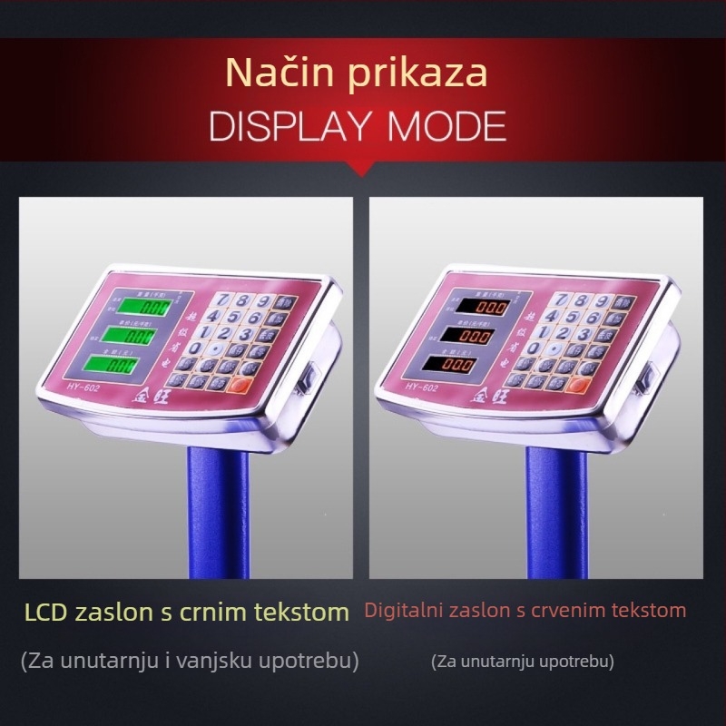 Elektronička platformska vaga s nosivošću 150 kg za komercijalnu uporabu