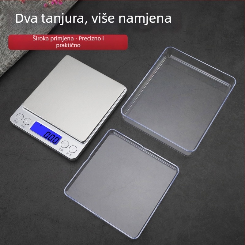 CHANGXIE CX-I2000 Elektronička kuhinjska vaga, raspon 0,05–500 g, napajanje 2×AAA, za kuhinjsku uporabu