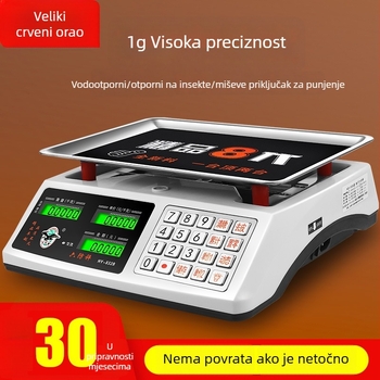 Great Red Eagle HY-832B 30 kg Vodootporna kuhinjska stolna vaga – komercijska precizna elektronička vaga