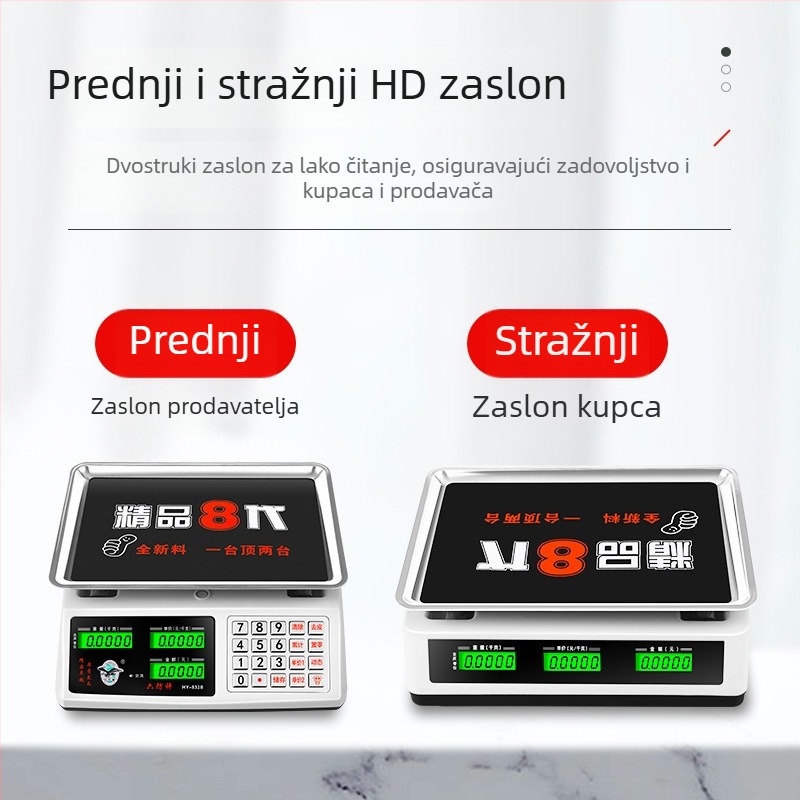 Great Red Eagle HY-832B 30 kg Vodootporna kuhinjska stolna vaga – komercijska precizna elektronička vaga