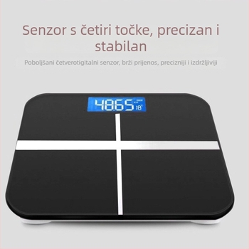 Digitalna vaga za kupaonicu, kompaktna, baterijsko napajanje, precizno mjerenje tjelesne težine