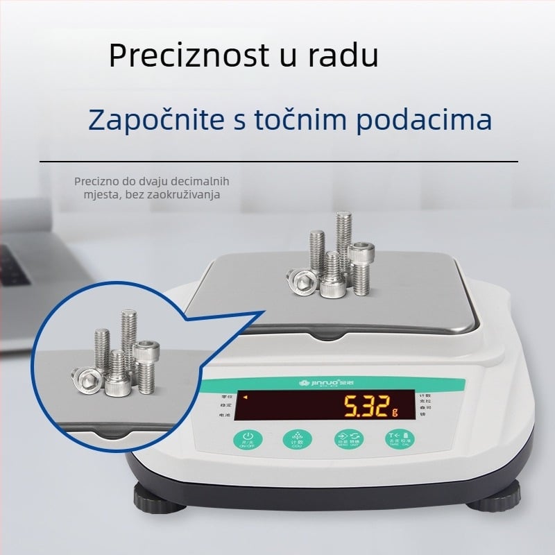 Jinnuo YP Elektronička analitička vaga, točnost 0.01 g, raspon mjerenja 0–5000 g, model YP-20002