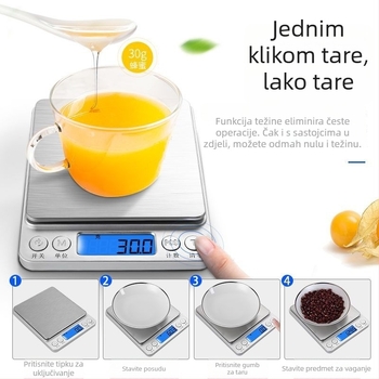 Kućna vaga, preciznost 0,1 g–3 kg, kućna elektronička vaga, za nakit i pečenje; Brend: Other; Model: Other