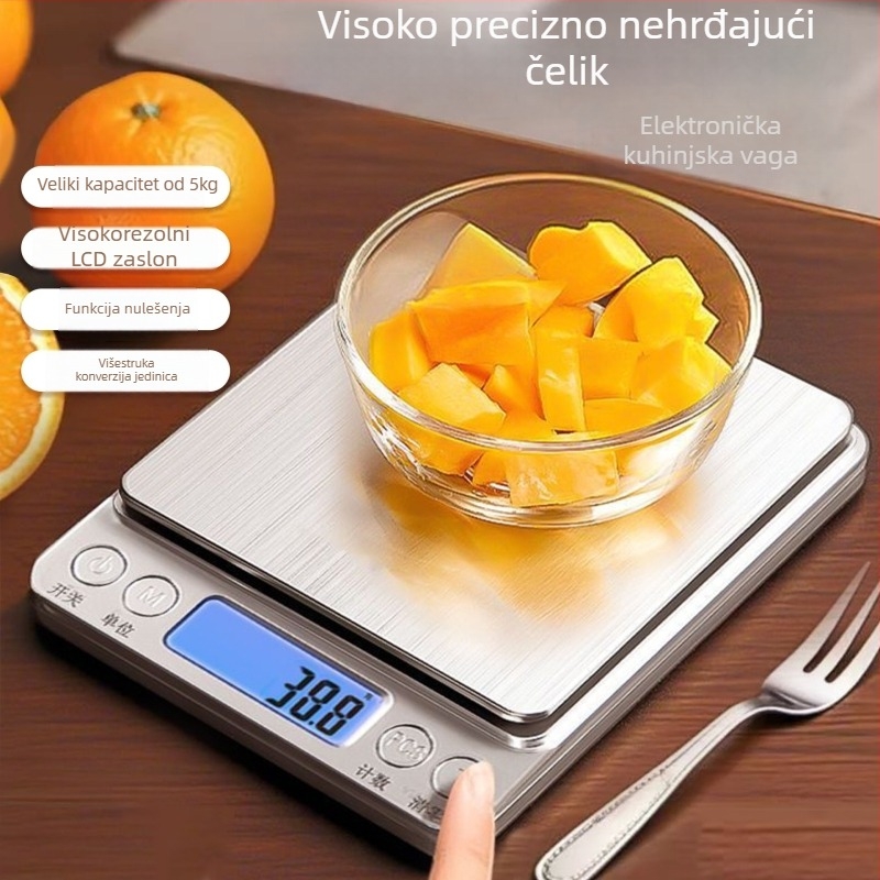 Kućna vaga, preciznost 0,1 g–3 kg, kućna elektronička vaga, za nakit i pečenje; Brend: Other; Model: Other