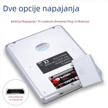 Mini visoko precizna elektronička kuhinjska vaga CX-I2000, kapacitet mjerenja 3 kg, napajanje: 2 x AAA baterije, mogućnost prilagođene obrade
