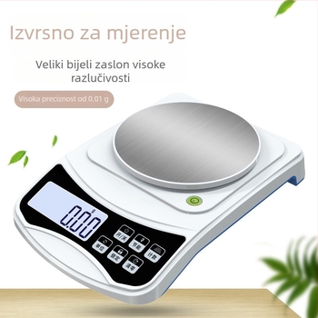 Changxie Electronics 598A Kuhinjska vaga, visoka preciznost, 0,01–500 g, kompaktna digitalna vaga