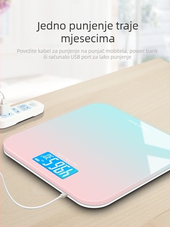 Punjiva elektronička vaga za kućnu upotrebu – dječja vaga, kompaktno mjerenje tjelesne težine