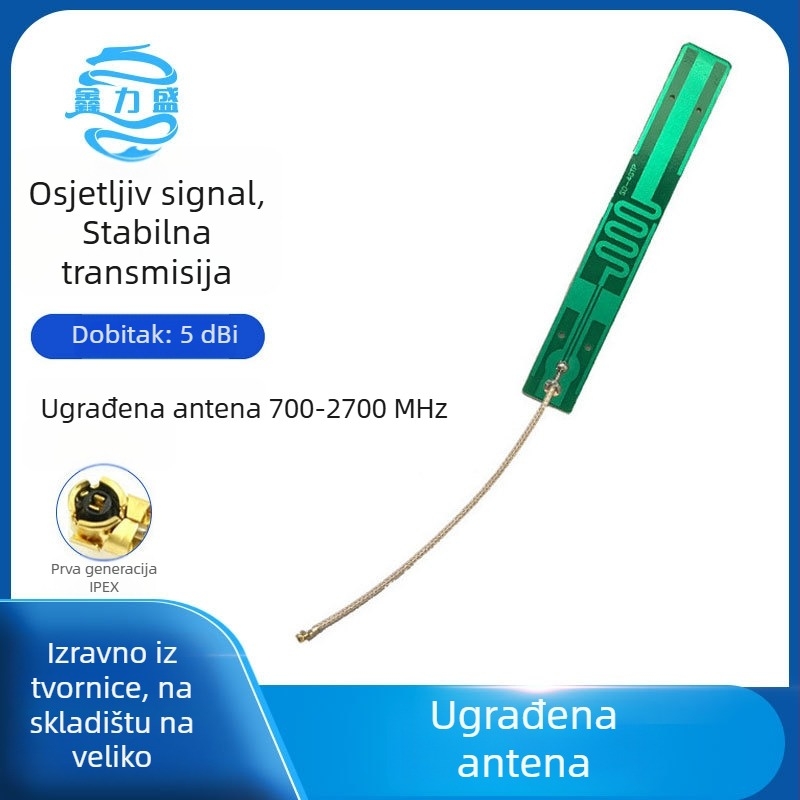 4G antena s ugrađenim GSM/CDMA, IPEX RG178 kabel, 5 dBi, 700–2700 MHz, 50 Ω, SWR ≤ 1.8