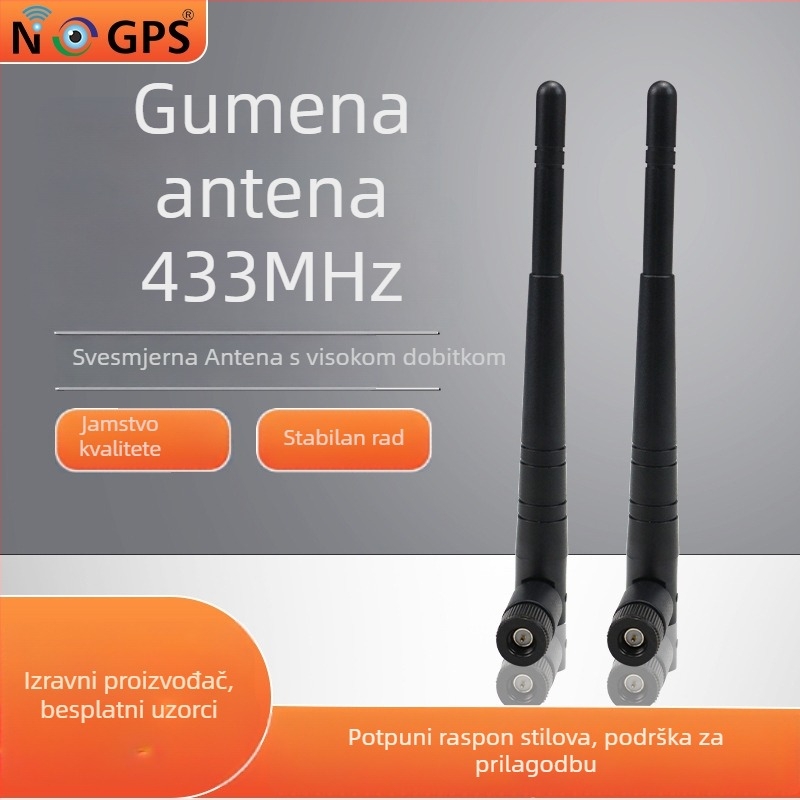 Ljepljiva antena u obliku štapića, SMA sklopiva, 433.92 MHz, 5 dBi, 50 Ω