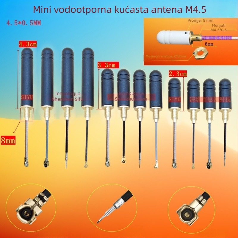 SIYU-FSX230 2.4G vodootporna antena za mini ormarić, dobitak 3 dBi, raspon 2400–2500 MHz, 2.4G, 430–440 MHz