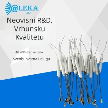 4G WiFi rod antena s IPEX adapter kabelom – dobitak 3,0 dBi, raspon frekvencija 800–960/1710–2700 MHz, impedancija 50 Ω