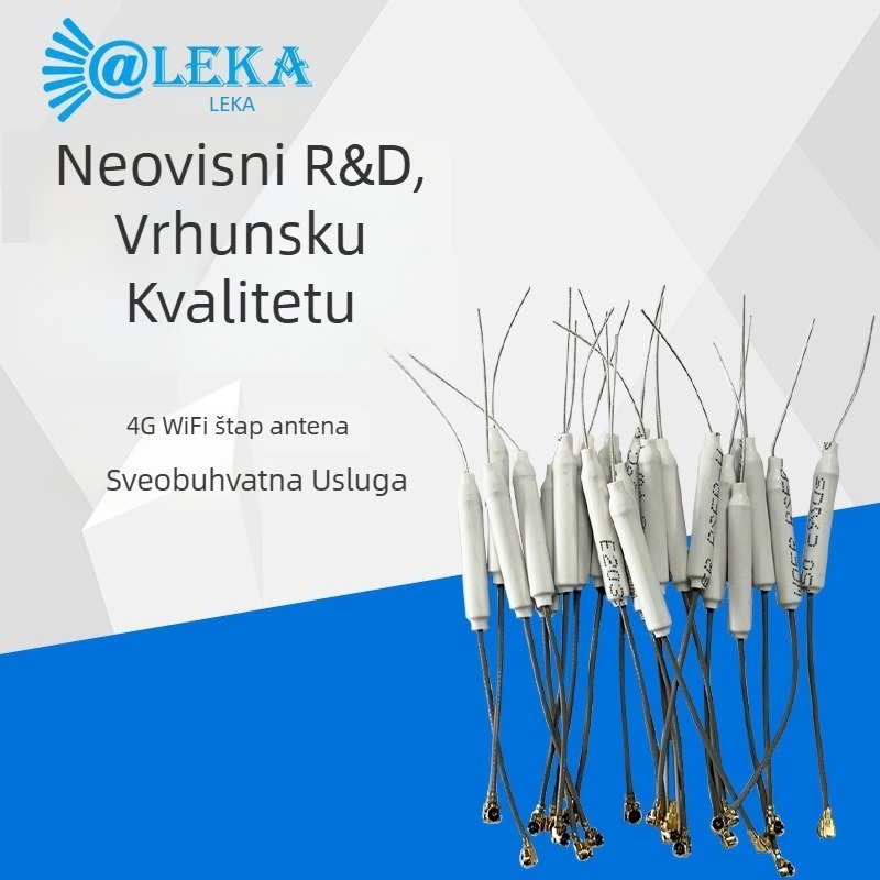 4G WiFi rod antena s IPEX adapter kabelom – dobitak 3,0 dBi, raspon frekvencija 800–960/1710–2700 MHz, impedancija 50 Ω