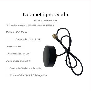 Vanjska vodootporna RF antena za 4G modul u ormariću
