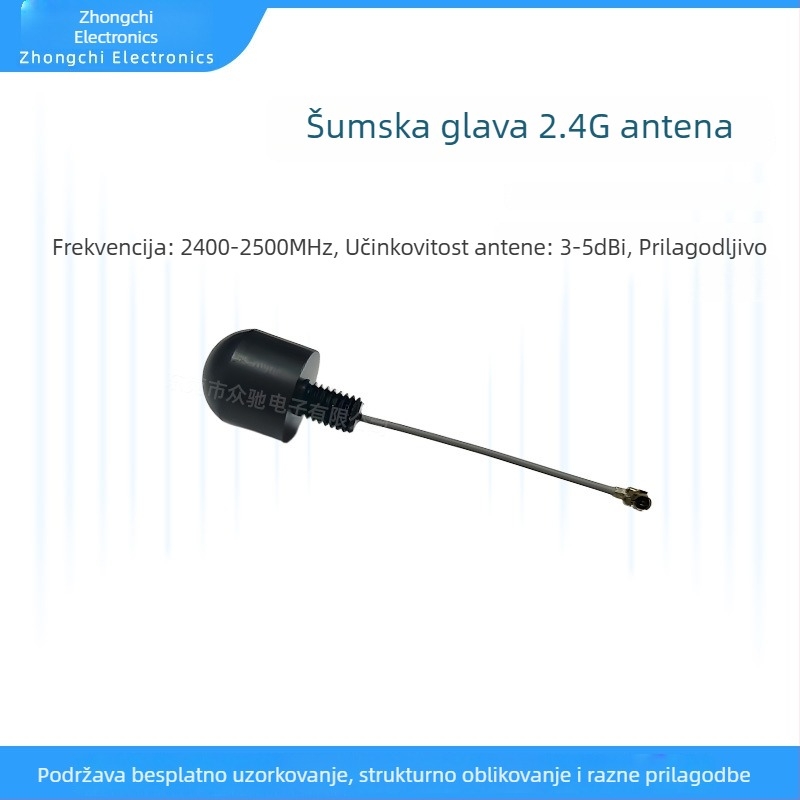 WiFi antena s gljivastom glavom, vodootporna, omnidirekcijska, unutarnja montaža na strop, 3–5 dBi, 433 MHz, 50 Ω, SWR ≤ 1.5
